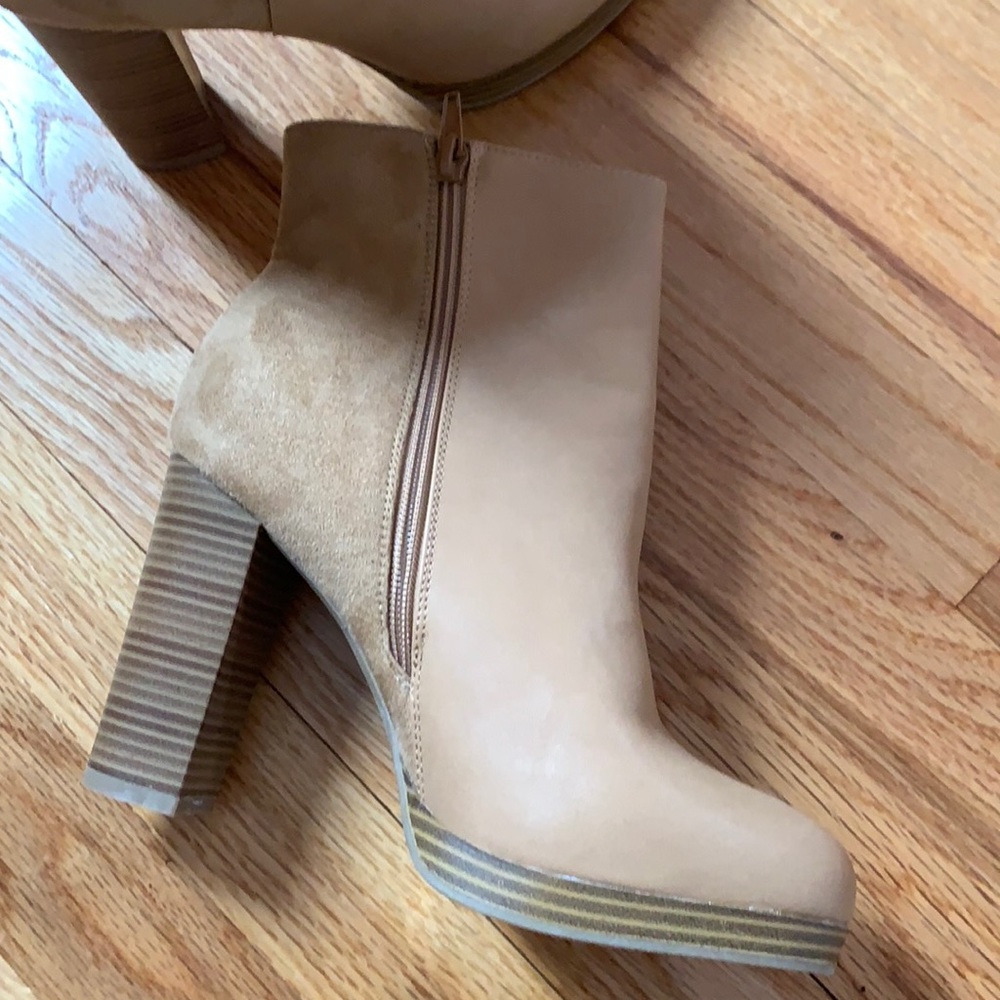 Wild diva tan booties